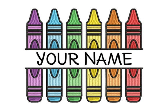 Colorful Crayons Embroidery Design: A Playful, Kid-Friendly Seasonal Staple