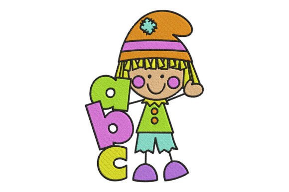 Cute Elf ABC Embroidery Design: A Playful Back to School Pick for Etsy Sellers