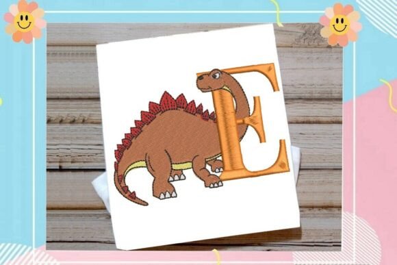 Dinosaur Monogram Alphabet Letter E Review