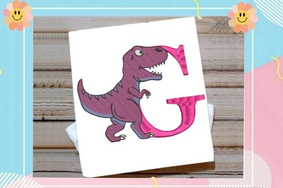 Dinosaur Monogram Alphabet Letter G: A Playful Touch for Personalized Gifts