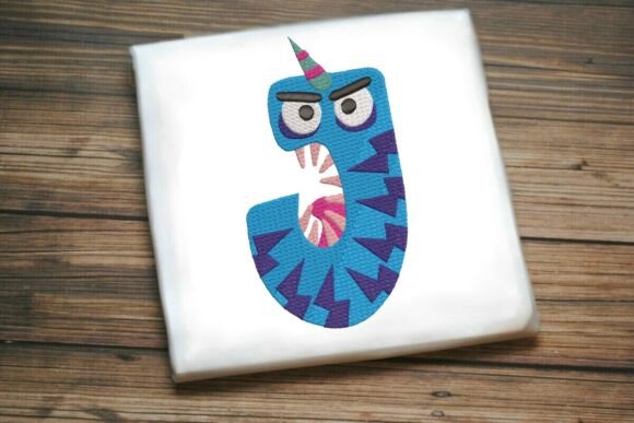 Fun Monster Alphabet Letter J: A Spooky-Cool Embroidery Design for Seasonal Projects
