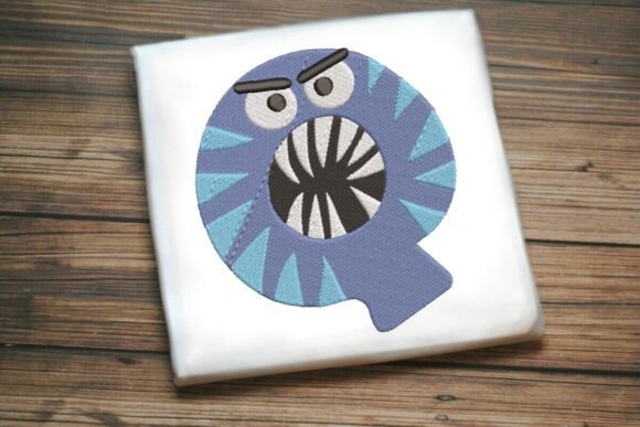 Fun Monster Alphabet Letter Q: A Quirky Charm for Real Embroidery Projects