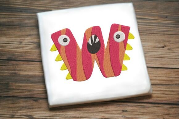 Fun Monster Alphabet Letter W: A Wildly Playful Embroidery Pick
