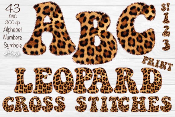 Leopard Alphabet PNG for Sweatshirts & Boutique Apparel