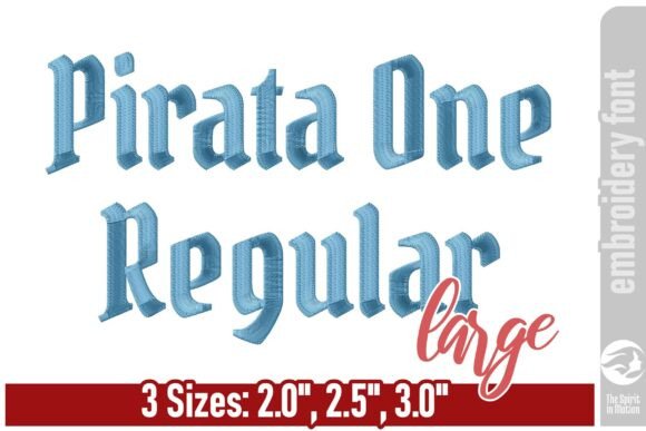 Pirata One Blackletter Font – A Gothic Touch for Bold Embroidered Gifts