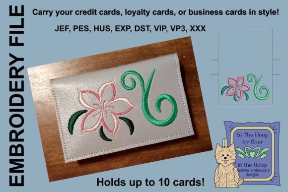 Swirly Flower Credit Card Wallet Review for Boutique Sweatshirt Embellishment