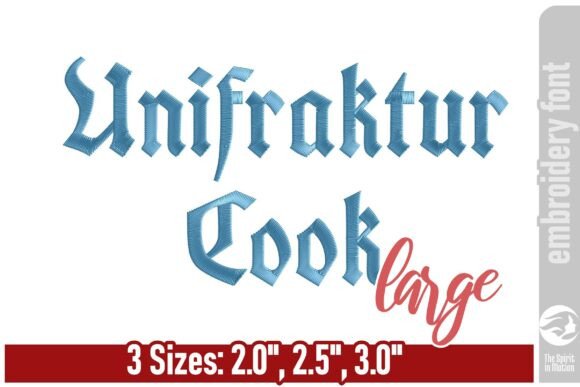 Unifraktur Cook Embroidery Font – A Bold Choice for Personalized Gifts