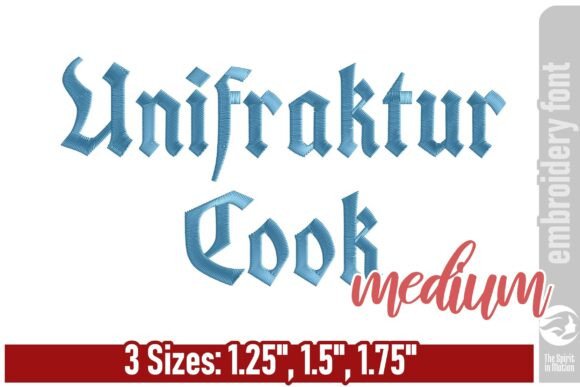 Unifraktur Cook Embroidery Font – Medium Review for Real Projects